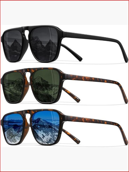 Polarized UV400 Retro Aviator Sunglasses for Men Women Classic Driving Running main image 7